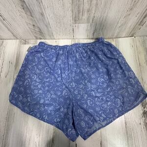 Brooks Blue Paisley Running Shorts Sz L MSRP $70 Lightweight Lined